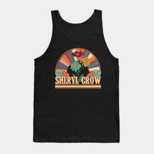 Sheryl Flowers Name Crow Personalized Gifts Retro Style Tank Top